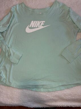 Nike Mint Green Tee with White Logo
